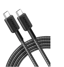 Anker 322 USB-C to USB-C Cable 60W Braided (0.9m/3ft) -Black