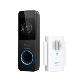 Eufy Security Wireless 1080p Video Doorbell with Wi-Fi Chime (E8220311) – Black