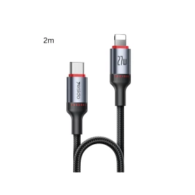 YESIDO CA184 USB-C to Lightning Fast Charging Cable 27W (3A) – 2M Black