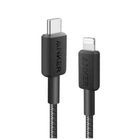Anker 322 USB-C to Lightning Cable Braided (1.8m/6ft) -Black A81B6H11