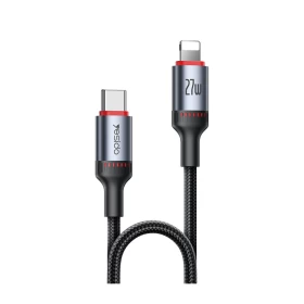 YESIDO CA182 USB-C to Lightning Fast Charging Cable 27W (3A) –1M Black