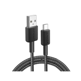Anker 322 USB-A to USB-C Cable (6ft Braided) in Black 1.8m
