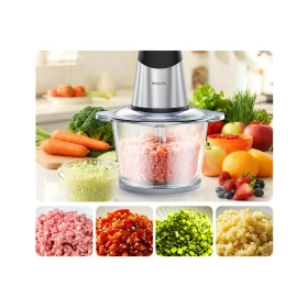 YESIDO EC28 Electric Food Chopper 400W 2L Glass Bowl – Silver