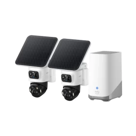 طقم كاميرتين eufyCam S4 بدقة 4K مع ألواح شمسية وHomeBase 3 – E81723W1