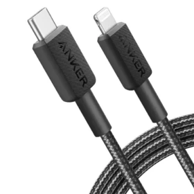 Anker 322 USB-C to Lightning Braided Fast Charging Cable 0.9m (3ft) – Black (A81B5H11)