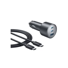 شاحن سيارة أنكر نانو 167.5 واط بثلاثة منافذ USB-C وUSB-A موديل B2737HA1 – أسود