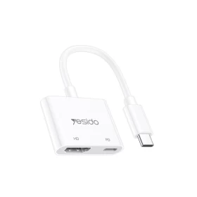 Yesido HM19 USB-C to HDMI 4K 60Hz Adapter – White