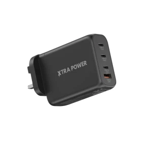 XTRA POWER 100W GaN 4-Port USB-C + USB-A Fast Wall Charger