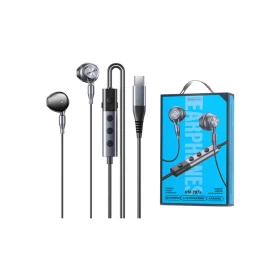 سماعة REMAX RM-707A سلكية بمنفذ USB-C مع ميكروفون وصوت ثلاثي الأبعاد للألعاب – أسود