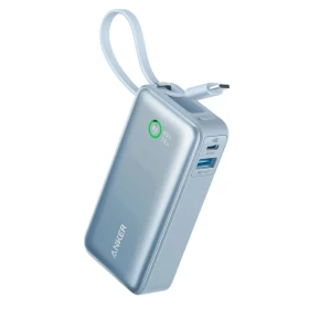 Anker Nano Power Bank 10000mAh 30W with Built-in USB-C Cable – Blue