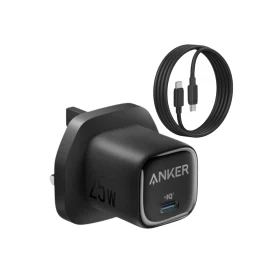 Anker 25W Compact USB-C Fast Wall Charger with USB-C Cable Black | Fast Charging Kit