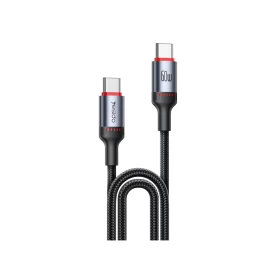كابل YESIDO CA183 من USB-C إلى USB-C للشحن السريع 60W مضفر  بطول 2 متر – أسود