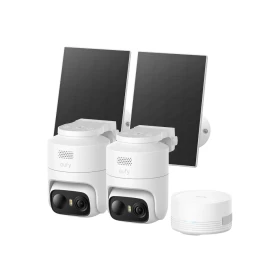طقم كاميرتين eufyCam C37 للمراقبة الداخلية والخارجية بدقة 2K مع HomeBase Mini – E814X322