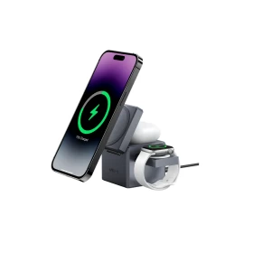 Anker 3-in-1 Cube with MagSafe Wireless Charger (Y1811KA1) – Gray