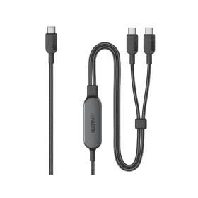 Anker 2-in-1 USB-C to USB-C Cable (4 ft, 140W) -Black A8895H11