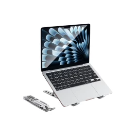 YESIDO LP07 Foldable Aluminum Laptop Stand, 7-Level Adjustable – Silver