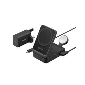 Anker MagGo 3-in-1 Qi2 Wireless Charging Station 15W – Black (B2557211)