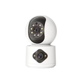 1080P Dual-Lens Indoor WiFi Security Camera with Human Motion Tracking