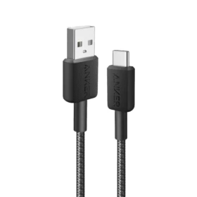 Anker 322 USB-A to USB-C Braided Cable (0.9m), A81H5H11- Black