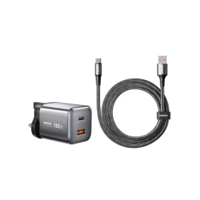 Wisdom CA-15 100W GaN Travel Charger with USB-C Cable