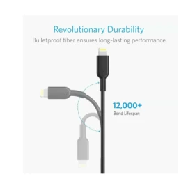 Anker Powerline II Lightning 6ft/1.8m Cable, A8433H12 - Black