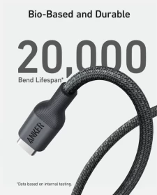 Anker 544 USB-C to USB-C Cable 240W (Bio-Braided) (1.8m/6ft) -Black A80F6H11