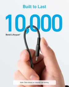 Anker 322 USB-C to USB-C Braided Cable (1.8m), A81F6H11 - Black