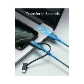 Anker 3 in 1 Cable Power Line II -3ft -Black -A8436H12